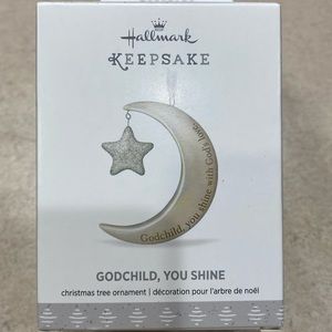 NIB 2017 Godchild, You Shine Hallmark Keepsake Ornament